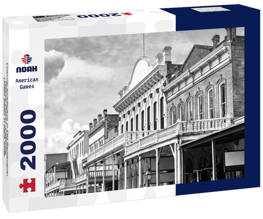 Noah Jigsaw Puzzle Colonial architecture in Old Sacramento Historic District -California, United States in black white 2000 pieces
