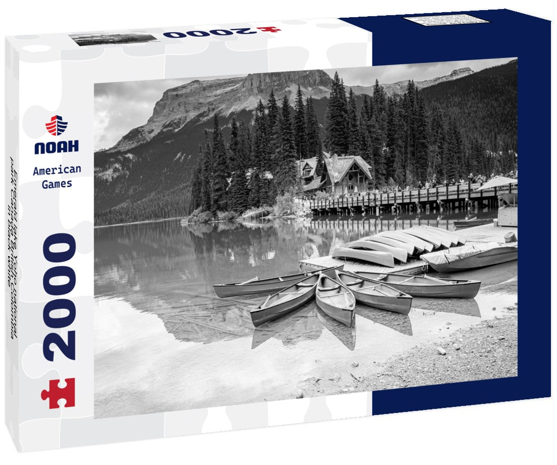 Noah Jigsaw Puzzle Emerald lake Yoho national park Canada British Colombia in black white 2000 pieces