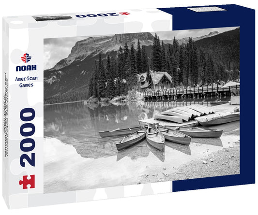 Noah Jigsaw Puzzle Emerald lake Yoho national park Canada British Colombia in black white 2000 pieces