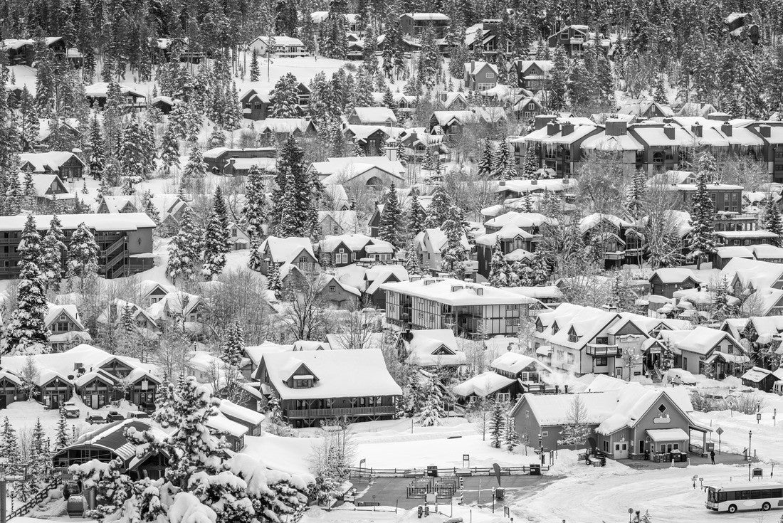 Breckenridge, Colorado, USA city skyline at dawn in winter 2000pc PuzzleBlack and White