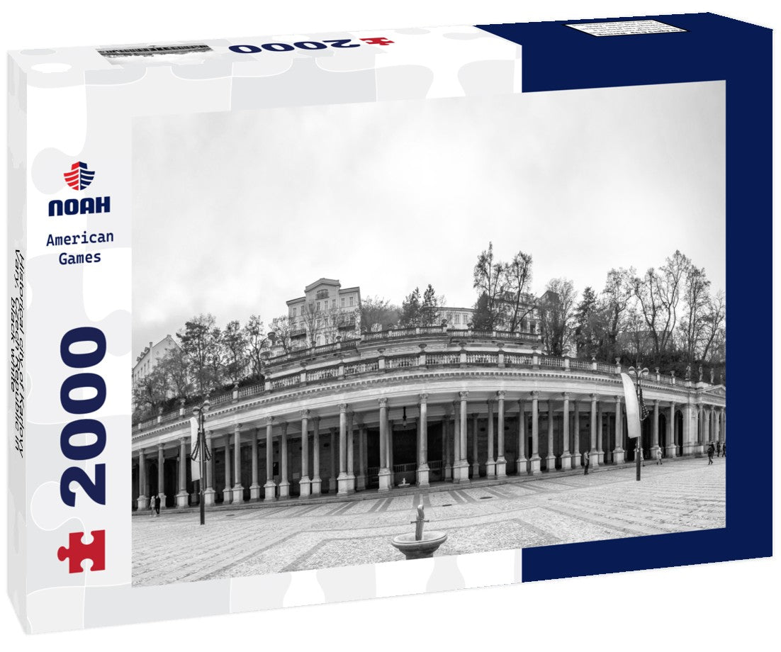 Historical city of Karlovy Vary, Czech Republic 2000pc PuzzleBlack and White