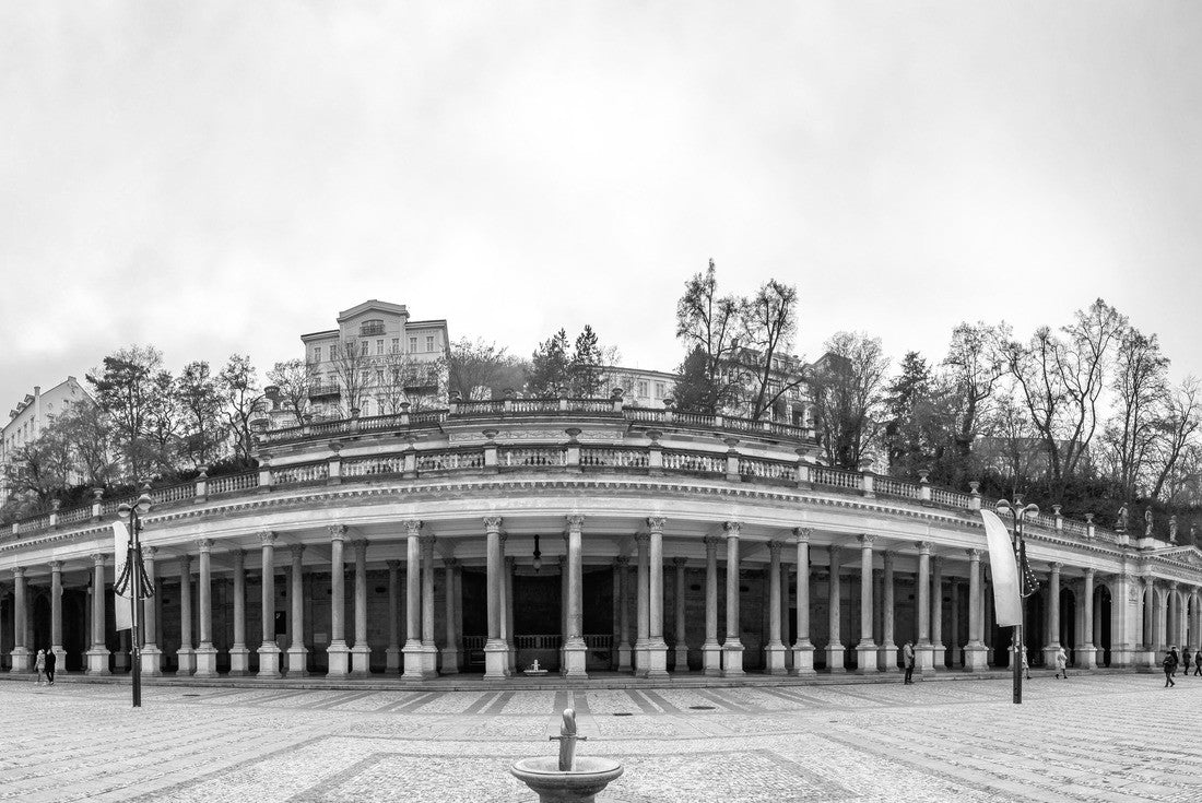 Historical city of Karlovy Vary, Czech Republic 2000pc PuzzleBlack and White