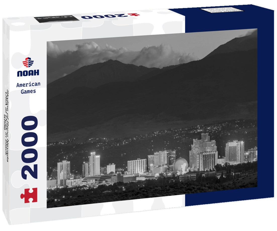 Skyline of Reno Nevada USA at Dusk 2000pc PuzzleBlack and White