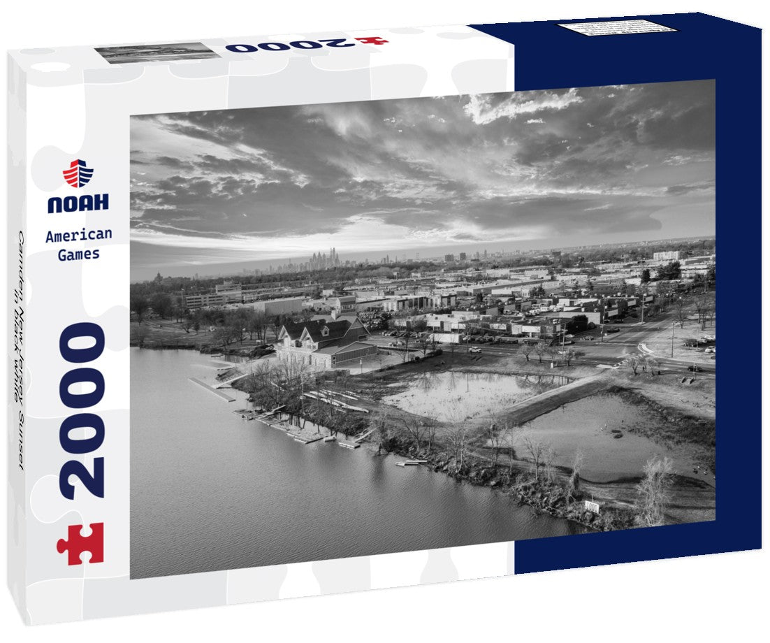 Camden New Jersey Sunset 2000pc PuzzleBlack and White