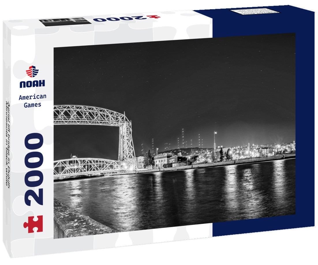 Aerial lift bridge in Duluth, Minnesota 2000pc PuzzleBlack and White