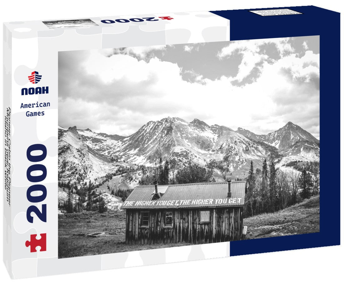 Pioneer Cabin the Pioneer Mountains near Ketchum, Idaho 2000pc PuzzleBlack and White