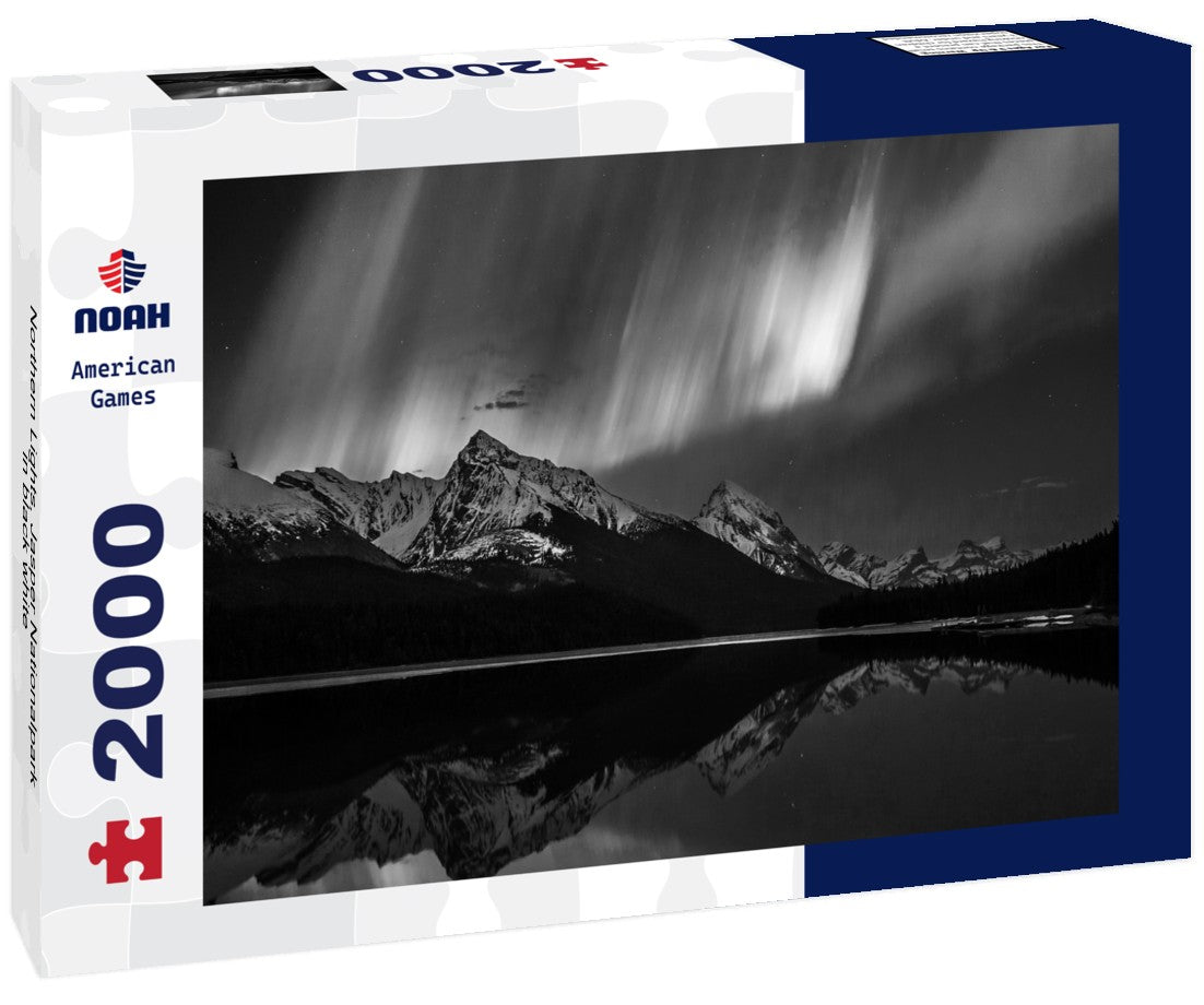 Northern Lights, Jasper Nationalpark 2000pc PuzzleBlack and White