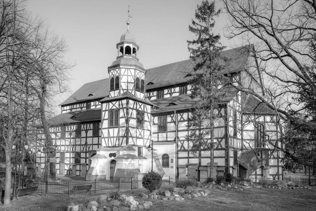 Jawor, Poland. Church of Peace (Kosciol Pokoju) - wooden church built in 1655 2000pc PuzzleBlack and White