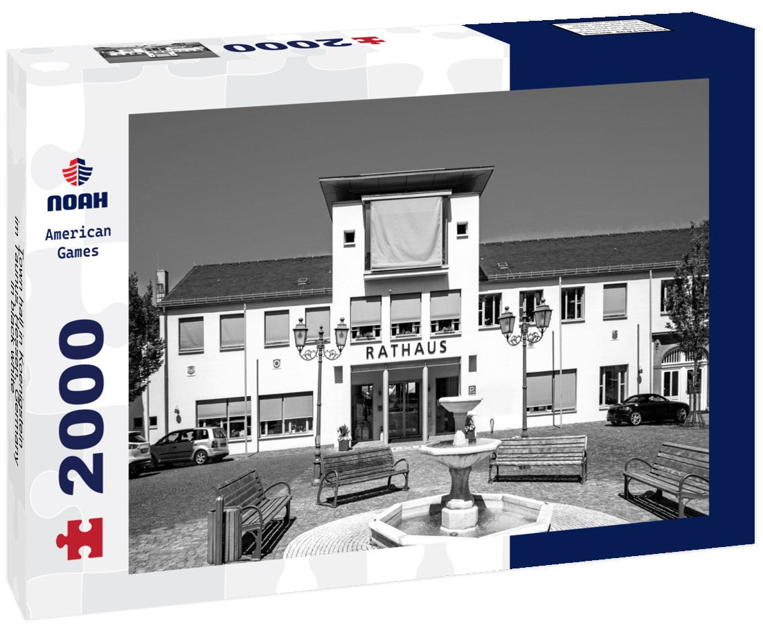 Town hall in Koenigstein im Taunus, Hessen, Germany 2000pc PuzzleBlack and White