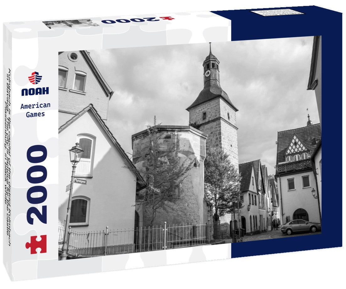 Kulmbach is the capital of the district Kulmbach in Bavaria. The city is famous for the castle Plassenburg. 2000pc PuzzleBlack and White