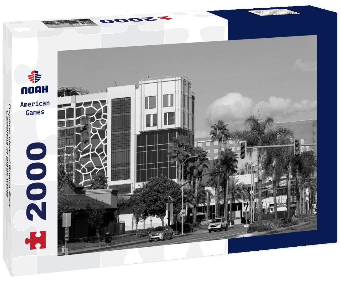 Daytime view of Buena Park, California 2000pc PuzzleBlack and White