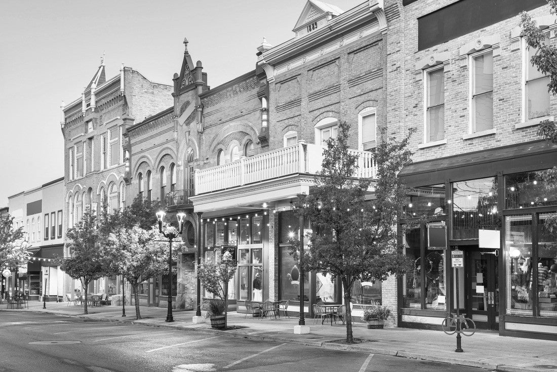 Provo, Utah, USA center on Center Street at dusk 2000pc PuzzleBlack and White