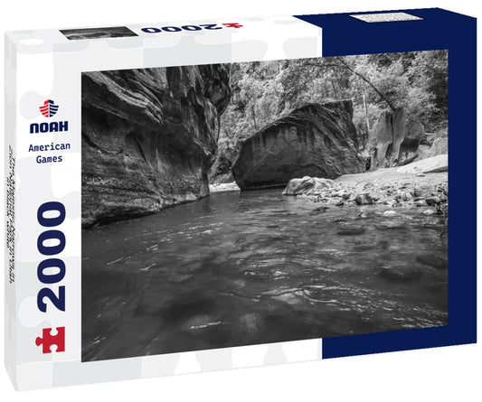 Noah Jigsaw Puzzle The Majestic Narrows in Zion National Park in Utah in black white 2000 pieces