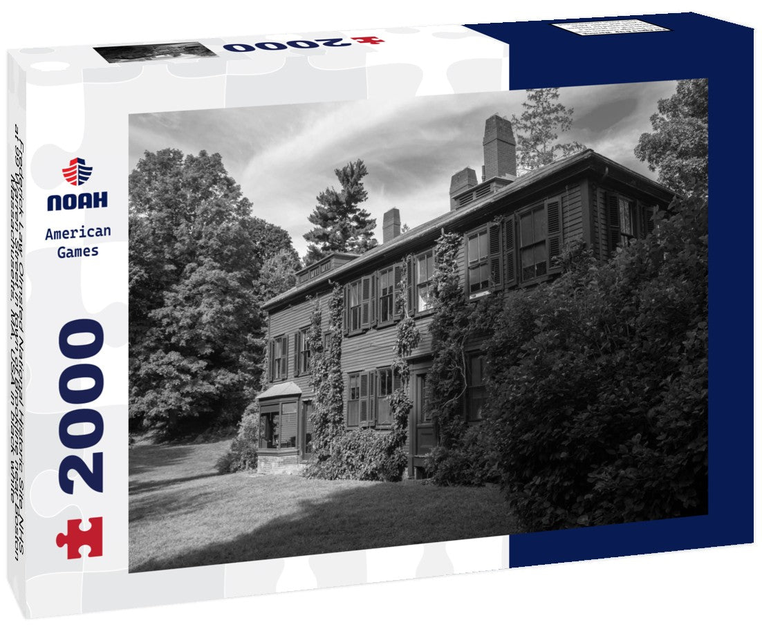 Frederick Law Olmsted National Historic Site NHS at 99 Warren Street in town of Brookline near Boston, Massachusetts, MA, USA 2000pc PuzzleBlack and White