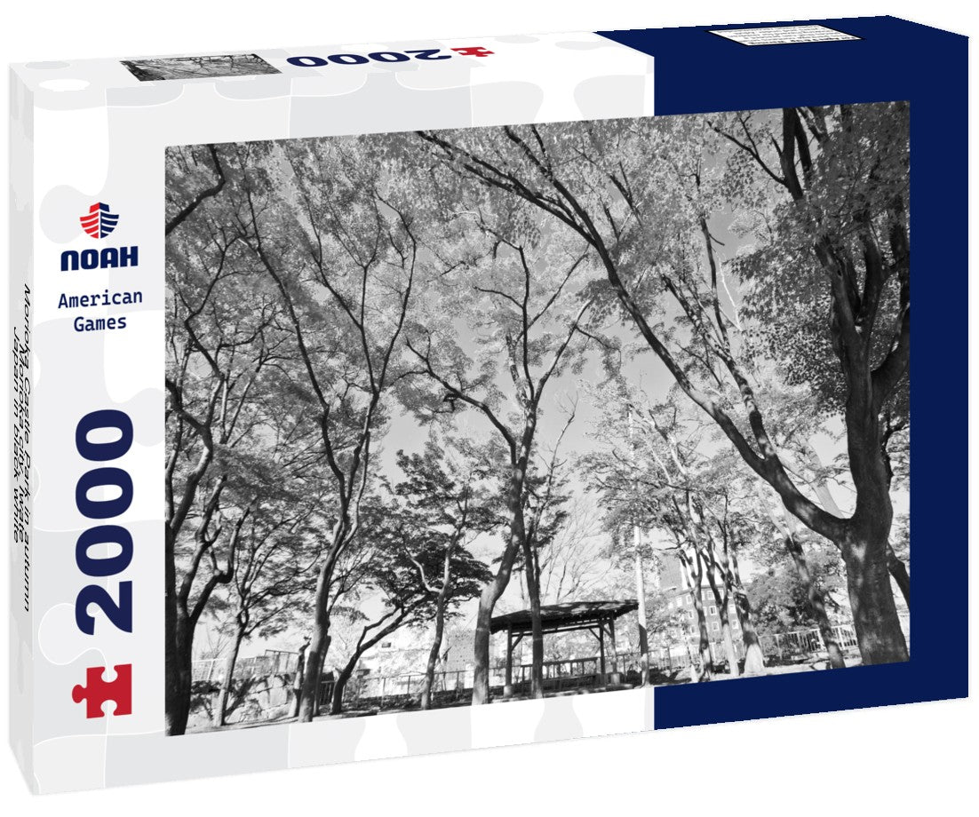 Morioka Castle Park in autumn, Morioka city, Iwate, Japan 2000pc PuzzleBlack and White