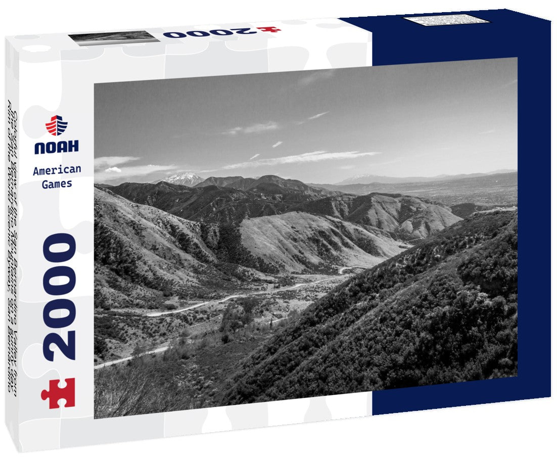 Colorful view of the San Bernardino Valley from the San Bernardino Mountains on a sunny day, Rim of the World Scenic Byway, San Bernardino County, California 2000pc PuzzleBlack and White