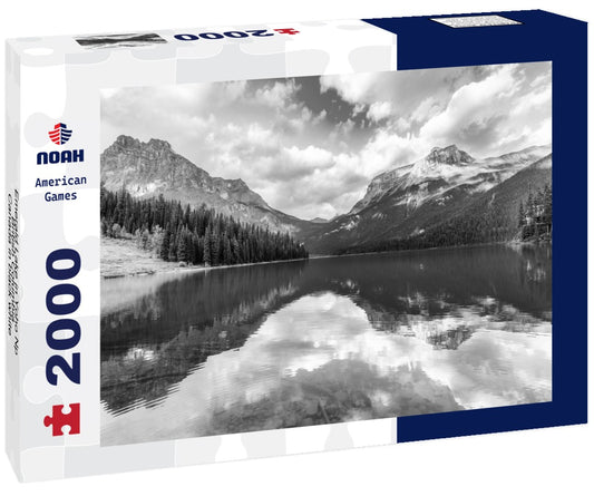 Noah Jigsaw Puzzle Emerald Lake in Yoho Np, British Columbia, Canada in black white 2000 pieces