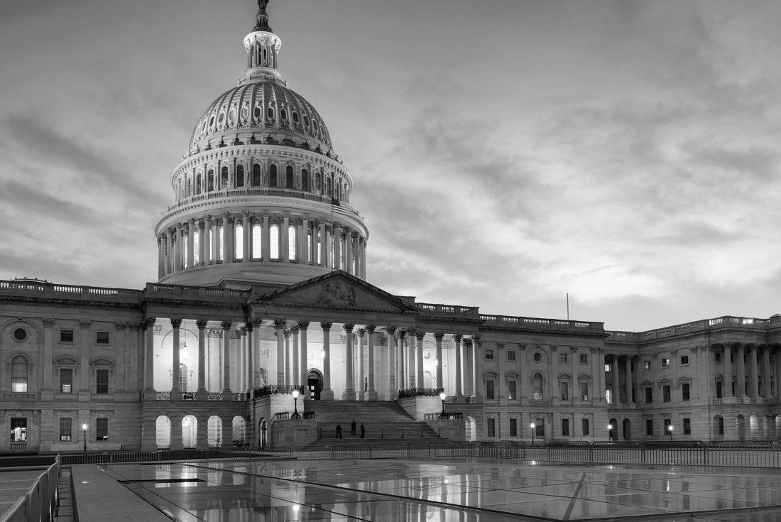 The United States Capitol building at sunset, Washington DC, USA 2000pc PuzzleBlack and White