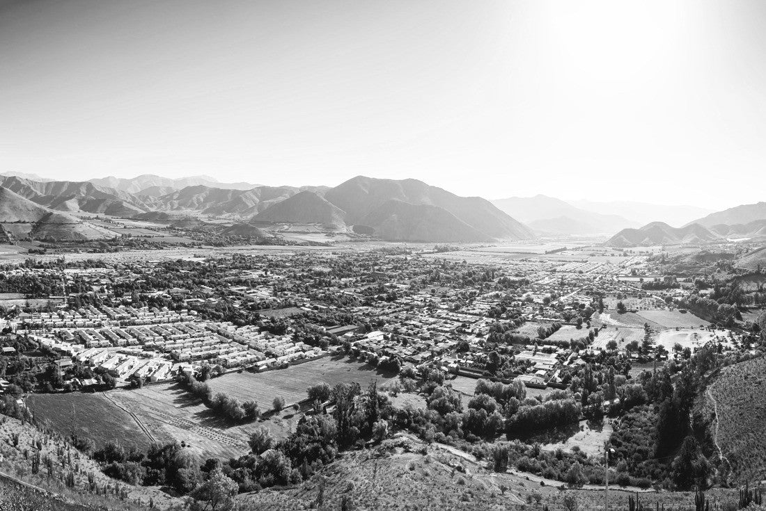 Vicuña, surrounded by mountains, Chile 2000pc PuzzleBlack and White
