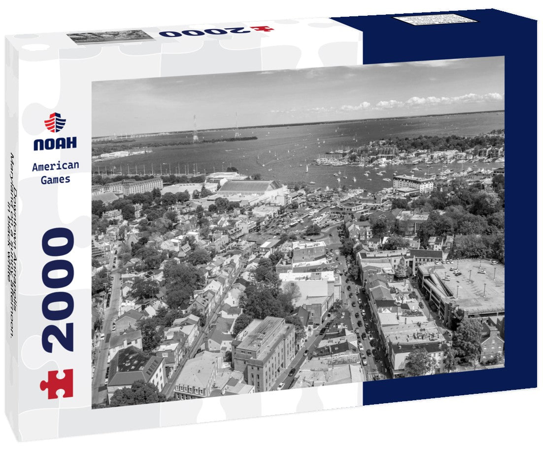 Downtown Annapolis, Maryland on a sunny afternoon. 2000pc PuzzleBlack and White