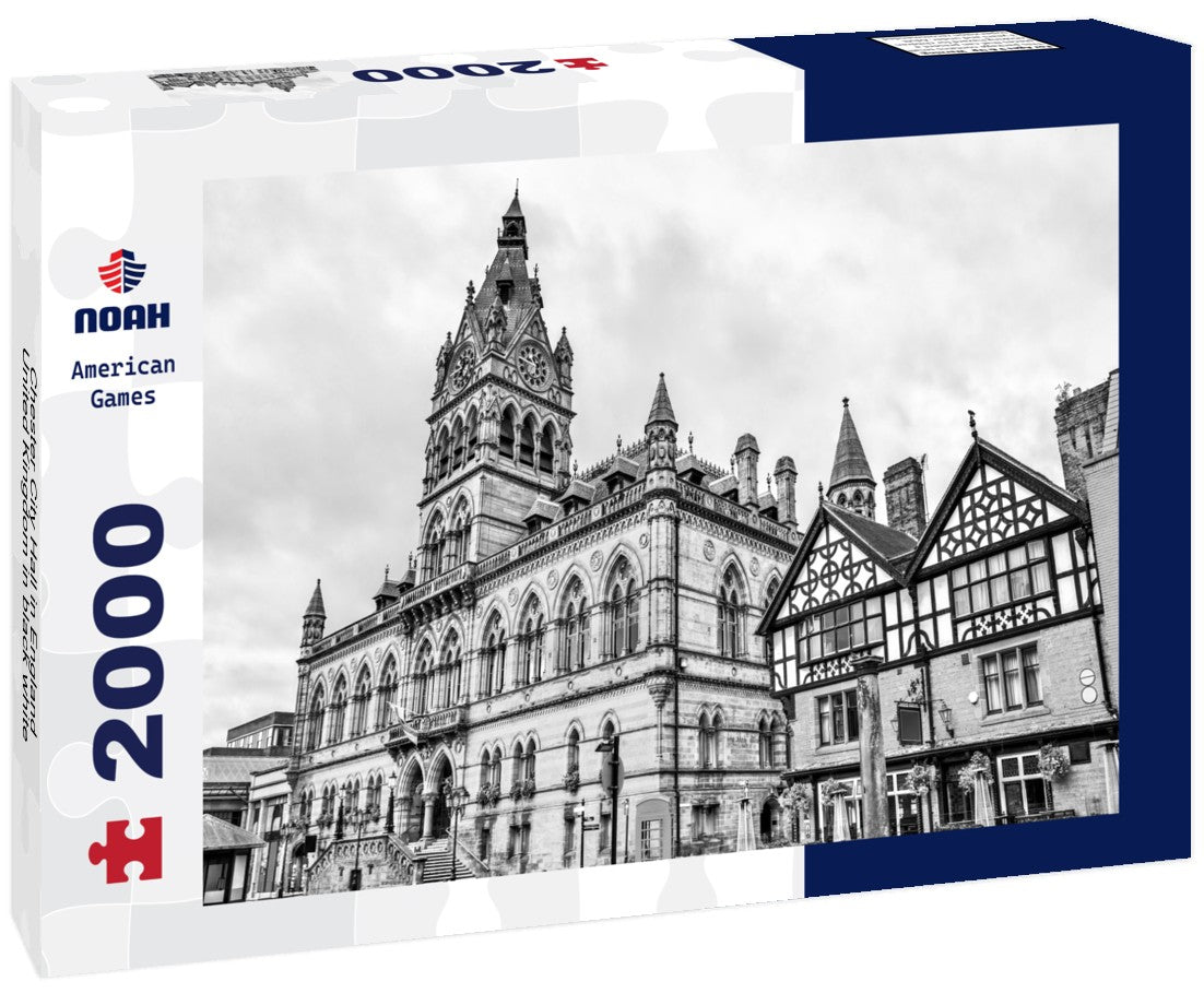 Chester City Hall in England, United Kingdom 2000pc PuzzleBlack and White