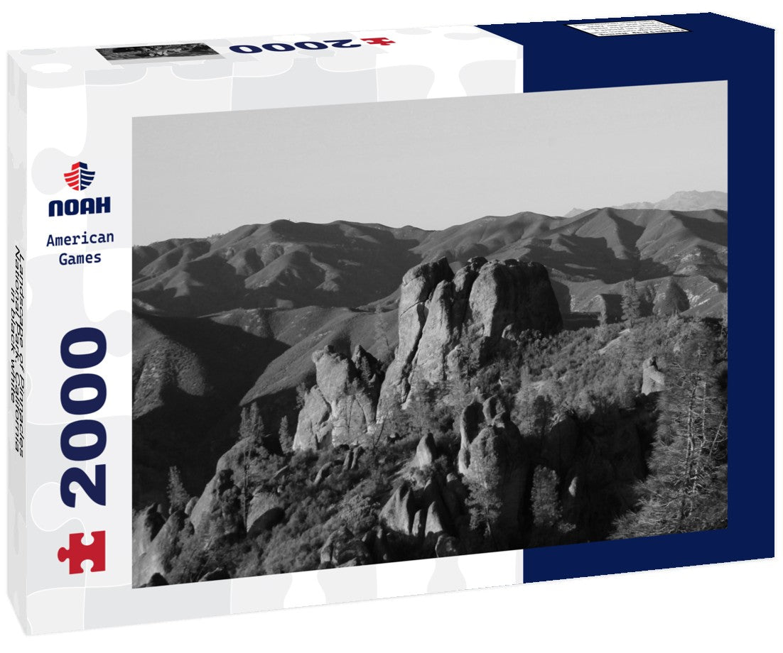 Noah Jigsaw Puzzle Landscape of Pinnacles National Park, California in black white 2000 pieces