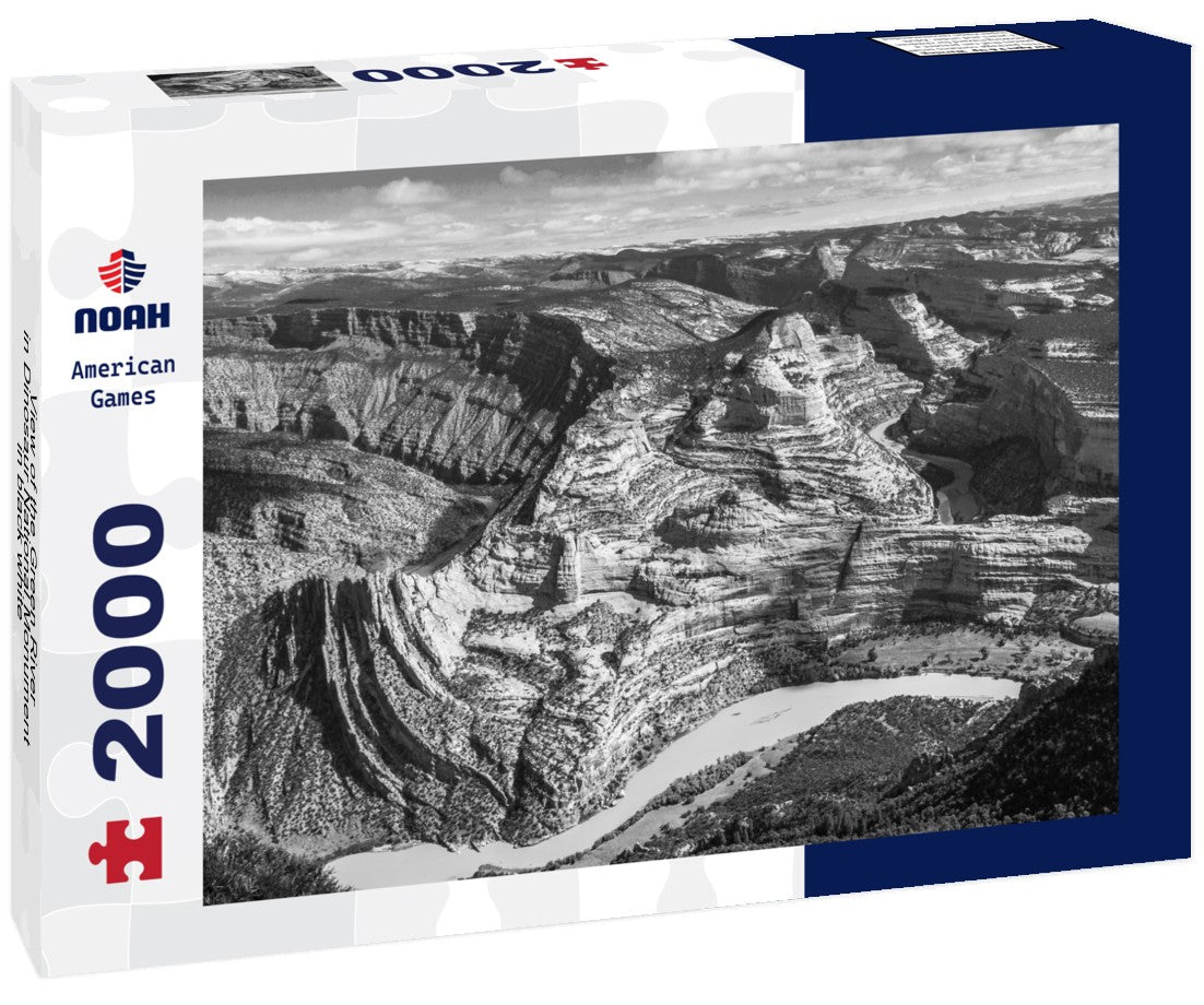 Noah Jigsaw Puzzle View of the Green River in Dinosaur National Monument in black white 2000 pieces
