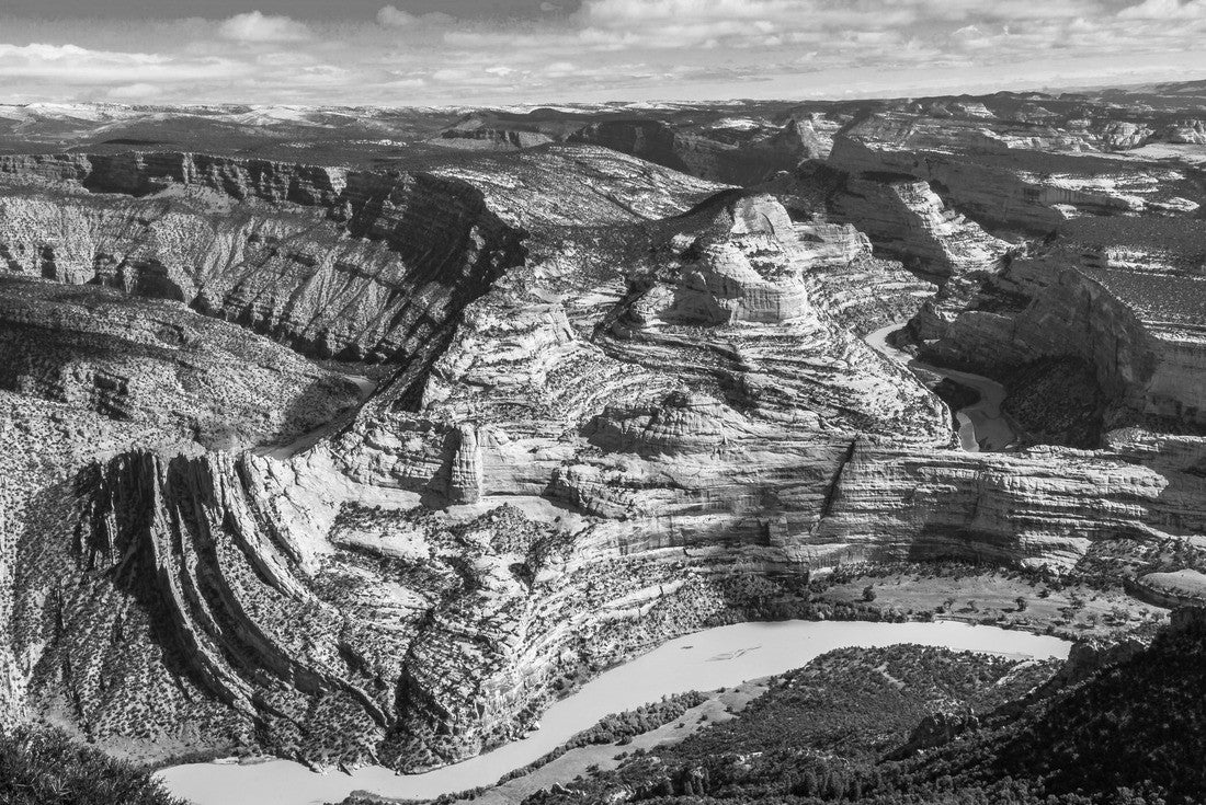 Noah Jigsaw Puzzle View of the Green River in Dinosaur National Monument in black white 2000 pieces