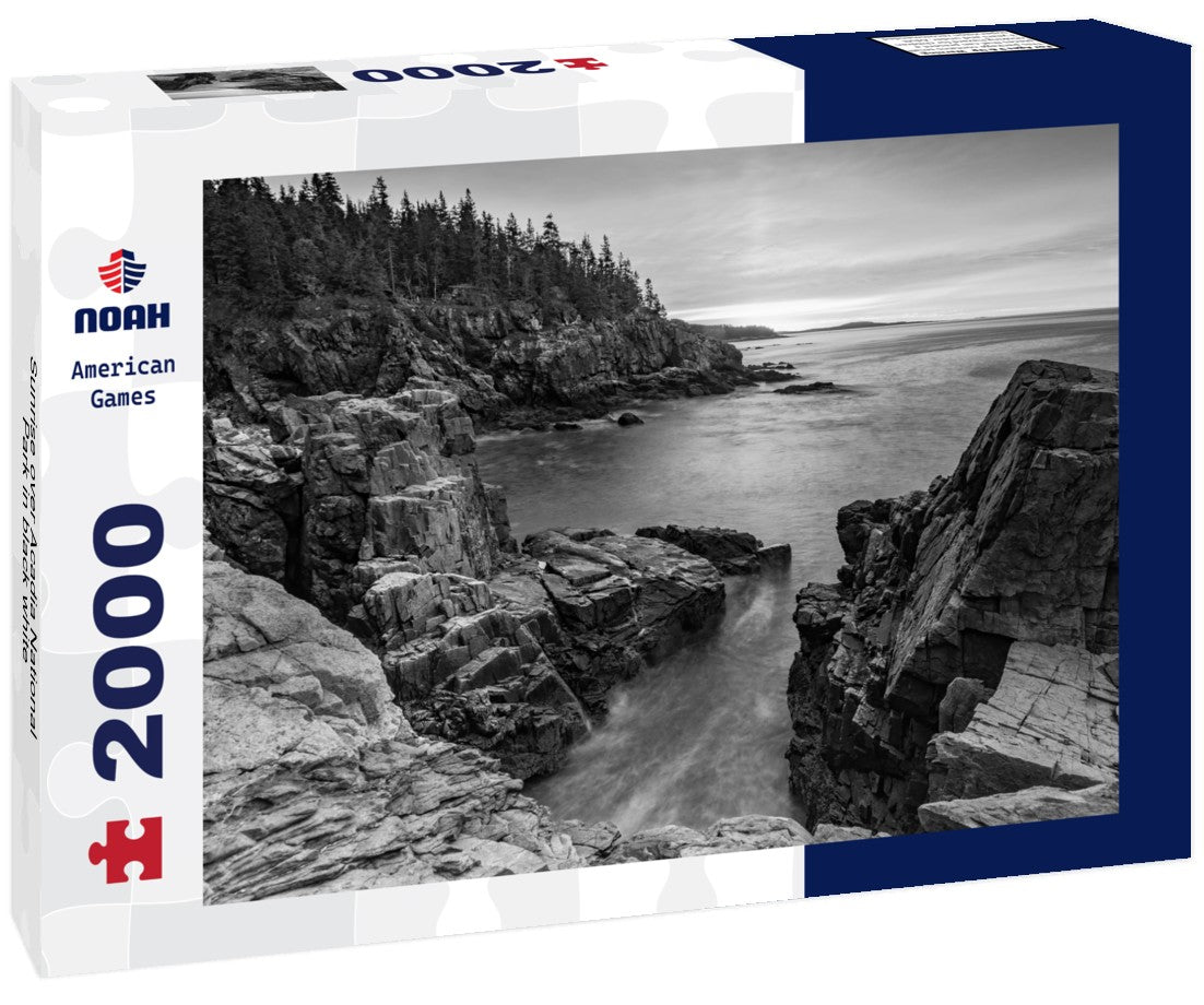 Sunrise over Acadia National Park 2000pc PuzzleBlack and White