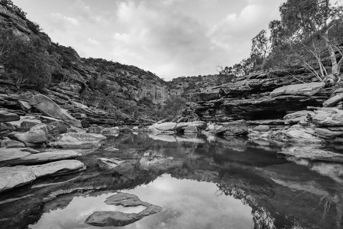 Sunset at the Z-Bend Gorge in Kalbarri, Western Australia, Australia 2000pc PuzzleBlack and White
