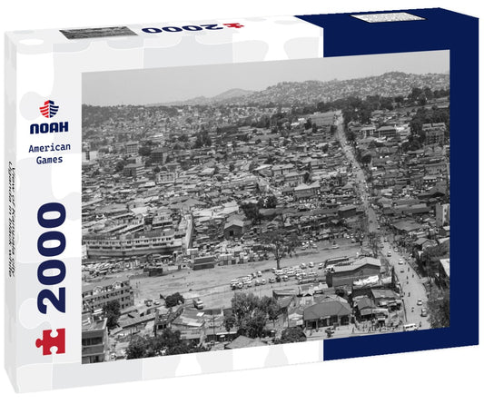 Noah Jigsaw Puzzle View of Kampala city, Uganda in black white 2000 pieces