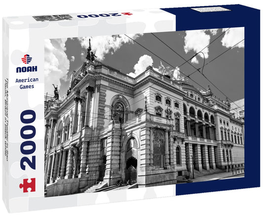 Noah Jigsaw Puzzle The Municipal Theater in Sao Paulo, Brazil in black white 2000 pieces