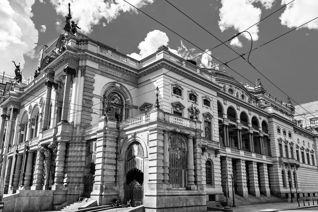 The Municipal Theater in Sao Paulo, Brazil 2000pc PuzzleBlack and White
