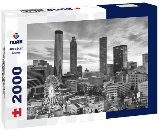 Noah Jigsaw Puzzle Atlanta, Georgia, USA Skyline in the city center at sunset in black white 2000 pieces