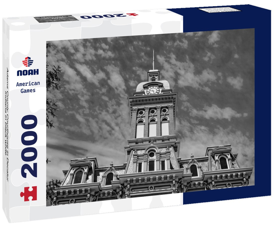 Adams County Courthouse in Decatur Indiana 2000pc PuzzleBlack and White