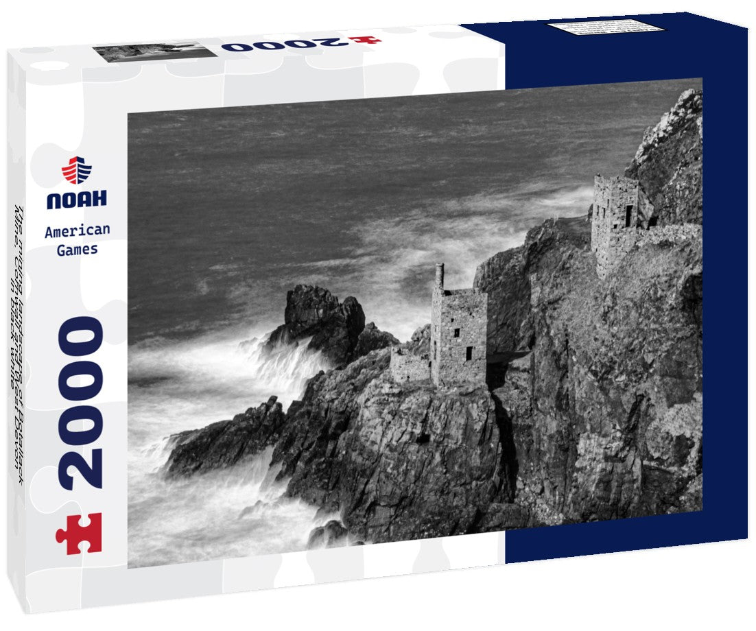 Noah Jigsaw Puzzle The mining landscape of Botallack Mine, Cornwall and West Devon in black white 2000 pieces