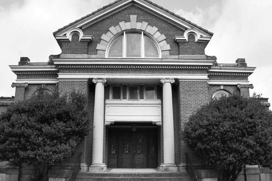 Clarendon United Methodist Church in Clarendon, Arkansas, is listed in the National Register of Historic Places 2000pc PuzzleBlack and White