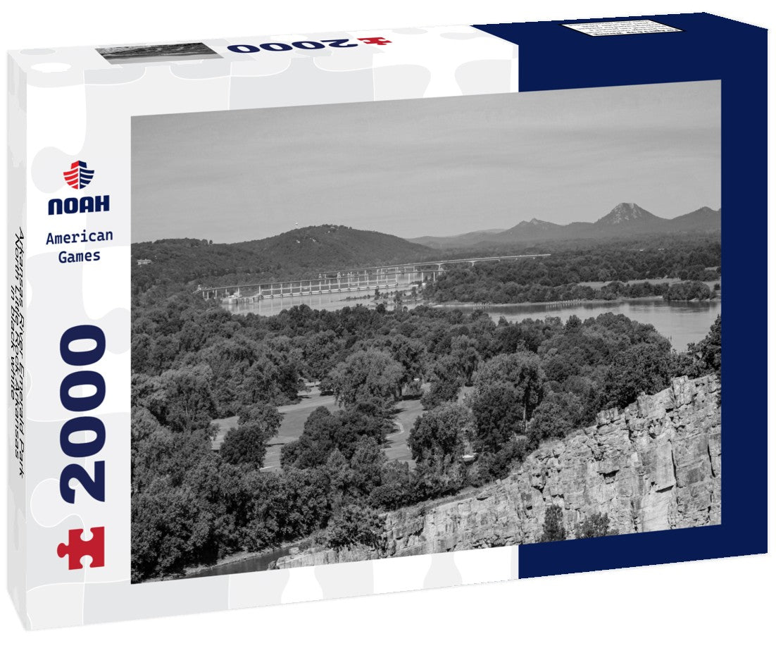 Noah Jigsaw Puzzle Arkansas River Emerald Park North Little Rock Arkansas in black white 2000 pieces