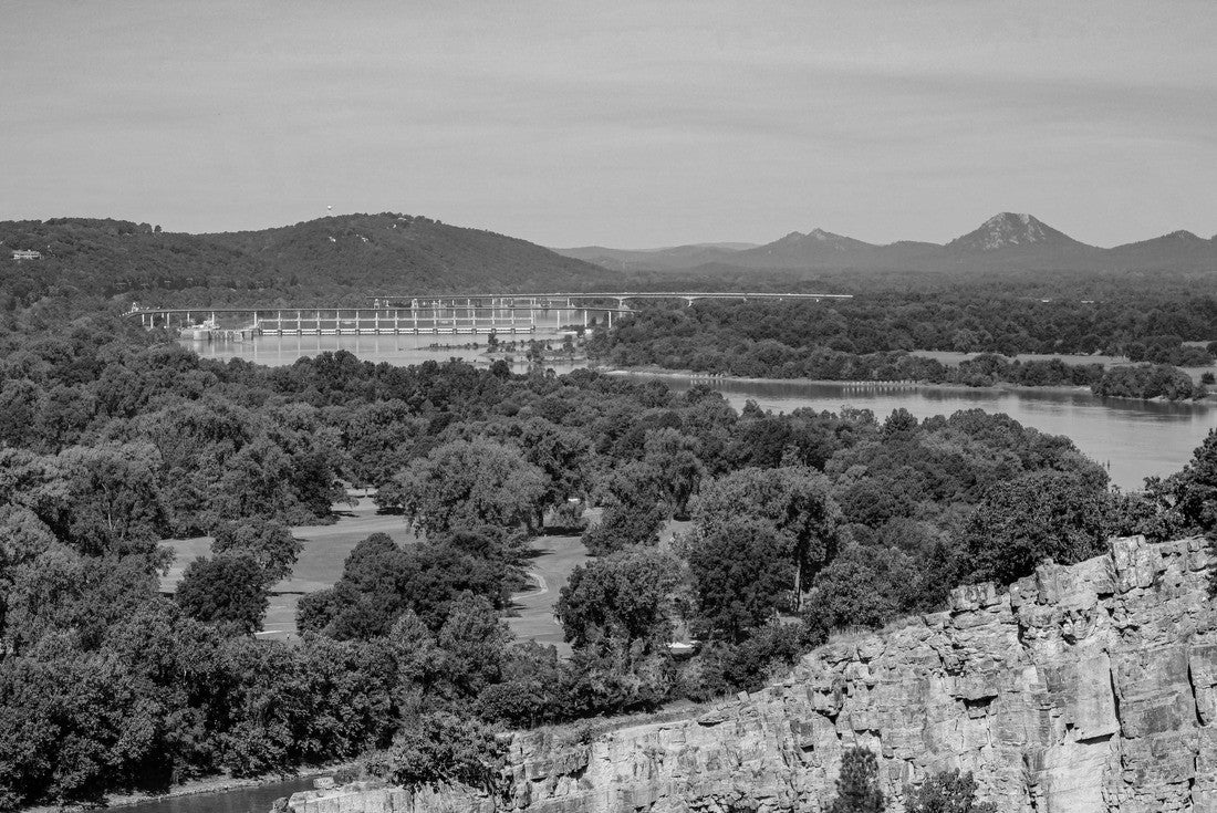 Arkansas River Emerald Park North Little Rock Arkansas 2000pc PuzzleBlack and White