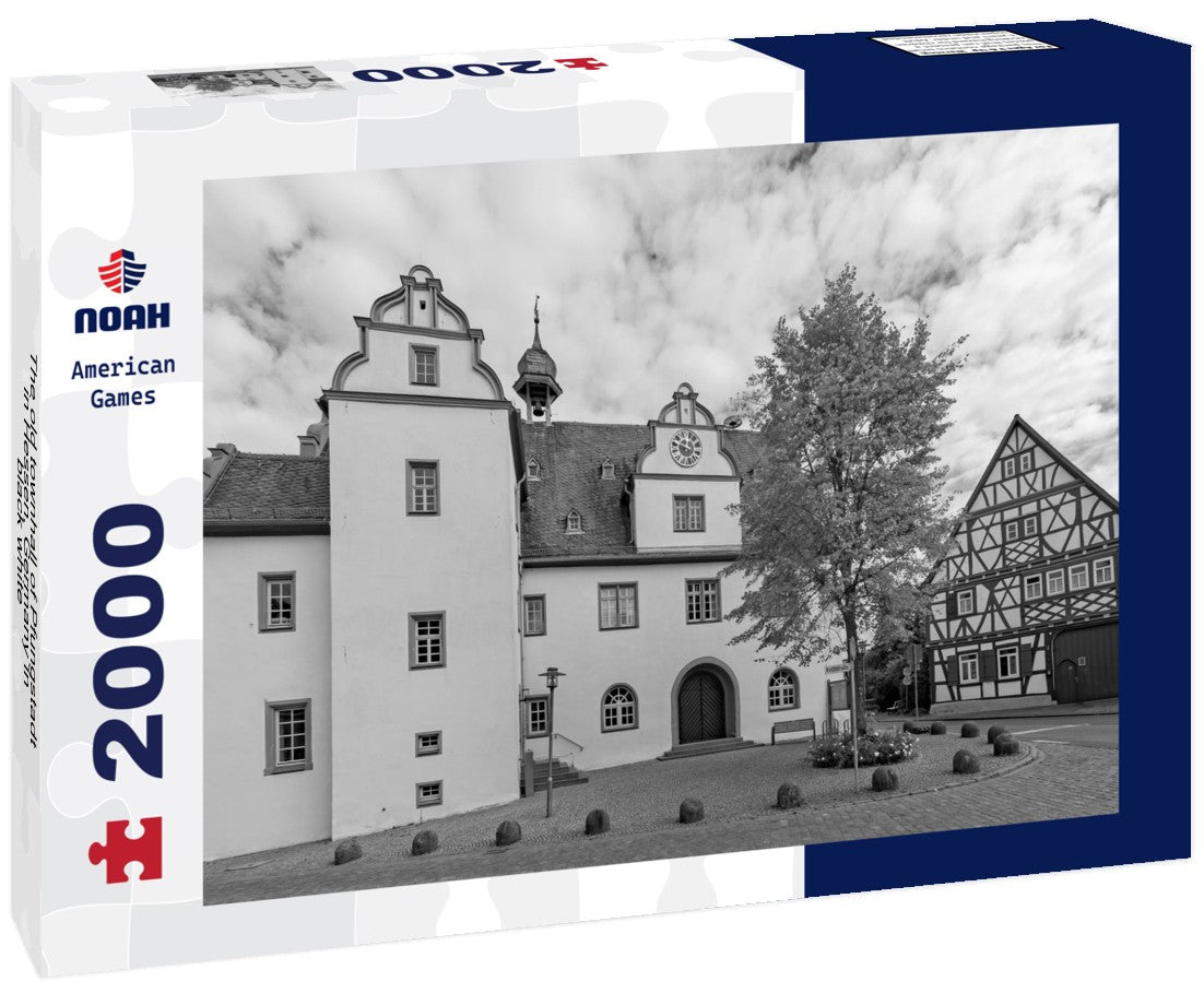 The old townhall of Pfungstadt in Hessen, Germany 2000pc PuzzleBlack and White