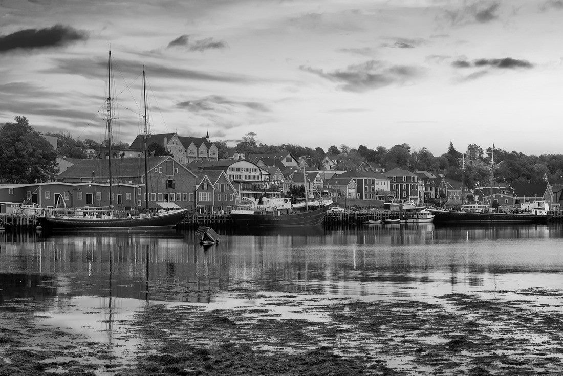 Lunenburg, Nova Scotia, Canada. Beautiful view of a historic harbor on the Atlantic coast. Colorful skyscraper artist 2000pc PuzzleBlack and White