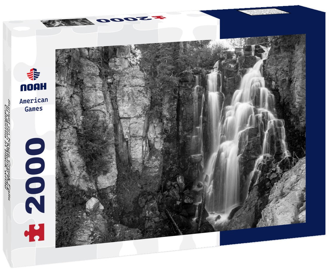 Sunset on Kings Creek Falls in Lassen National Park, California 2000pc PuzzleBlack and White