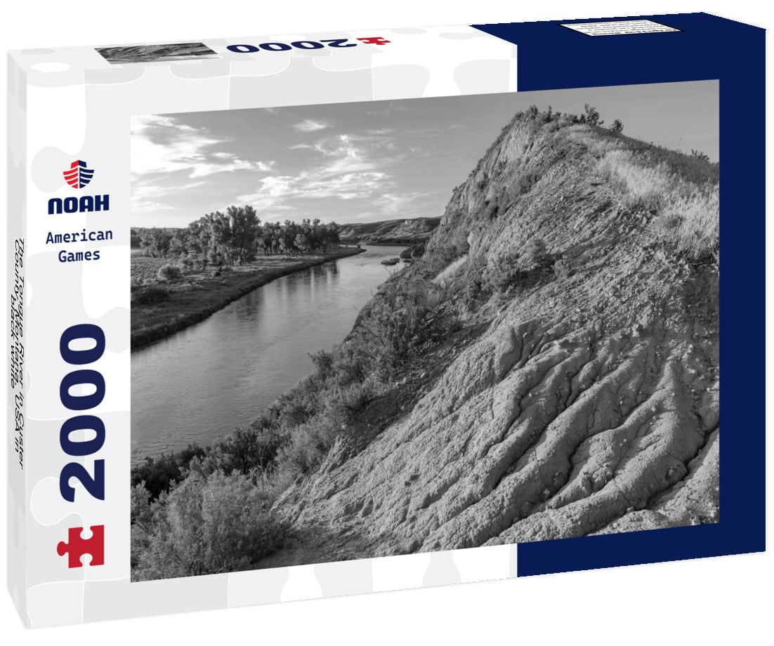 The Tongue River in Custer County, Montana, USA 2000pc PuzzleBlack and White