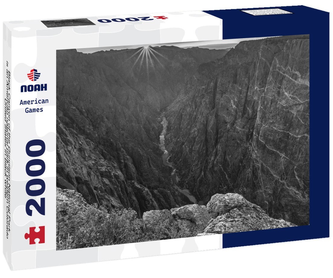 Black Canyon of the Gunnison National Park is an American national park in western Colorado, United States 2000pc PuzzleBlack and White