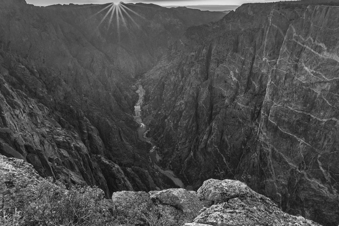 Black Canyon of the Gunnison National Park is an American national park in western Colorado, United States 2000pc PuzzleBlack and White