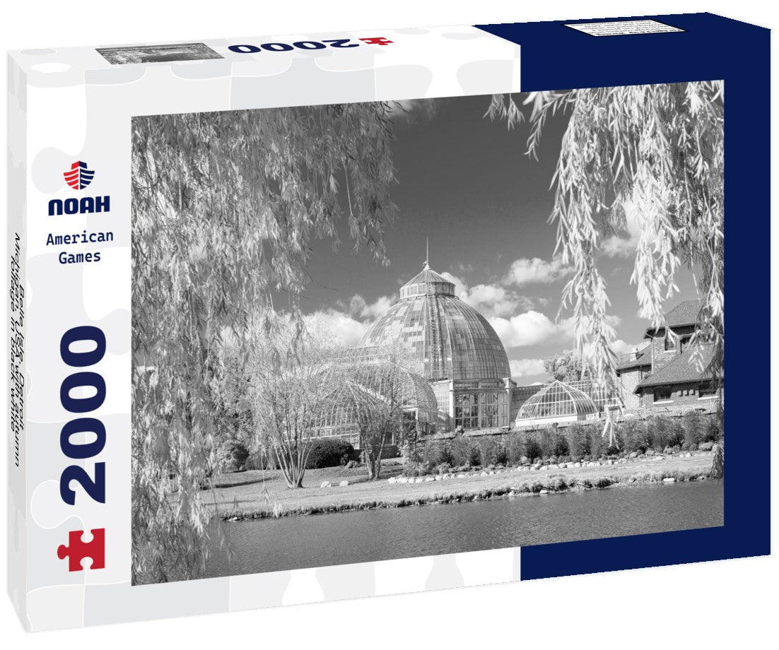 Belle Isle, Detroit, Michigan, USA with autumn foliage 2000pc PuzzleBlack and White