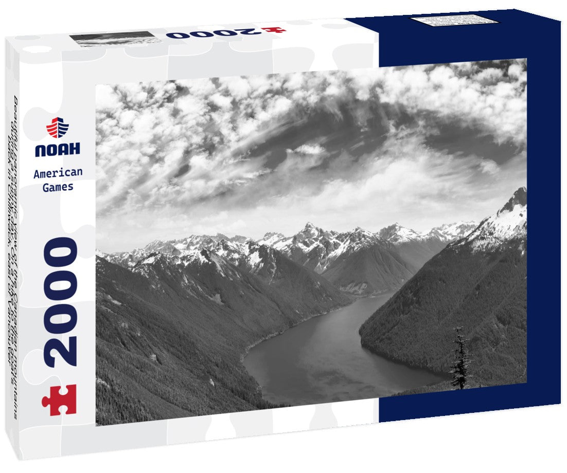 Beautiful the Canadian mountains during a sunny day. On a hike to the goat's back in Chilliwack, east of Vancouver, British Columbia, Canada 2000pc PuzzleBlack and White