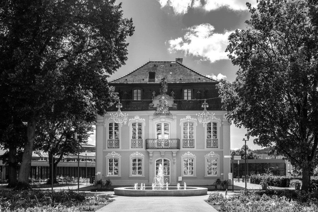 Schwaebisch Gmuend city garden, Baden-Württemberg, Germany 2000pc PuzzleBlack and White