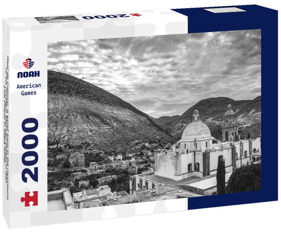 Real de Catorce, a small town in the mountains of the northern Mexican desert in San Luis Potosi 2000pc PuzzleBlack and White