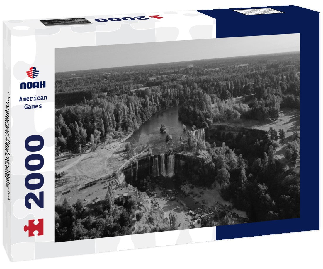 Noah Jigsaw Puzzle Panorama of the Laja Waterfall (Salto del Laja) in Biobio, Chile in black white 2000 pieces